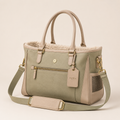Noma Pets pet carrier bag - sage green with gold hardware